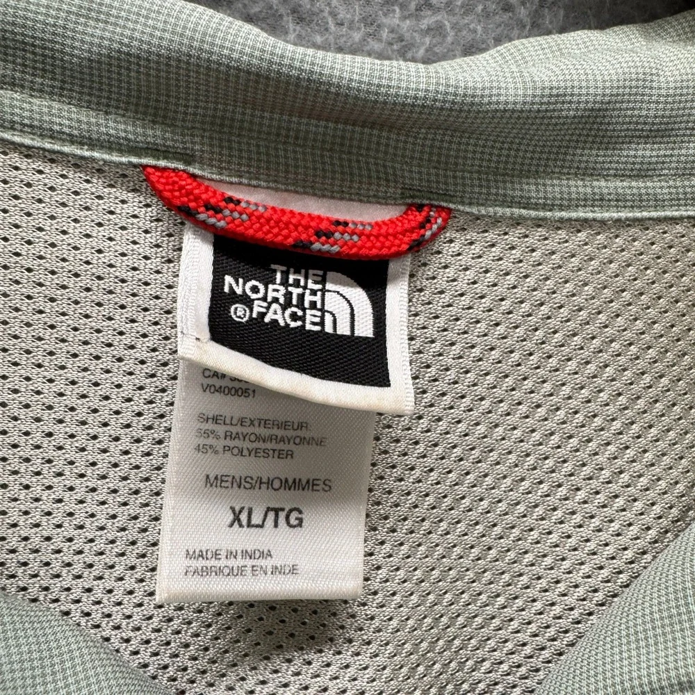 The North Face Button‎ Down Shirt Mens XL Short Sleeve Sage Green Hiking Gorpore